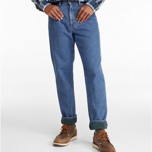L.L. Bean Men's Straight classic fit Jeans Fleece Lined